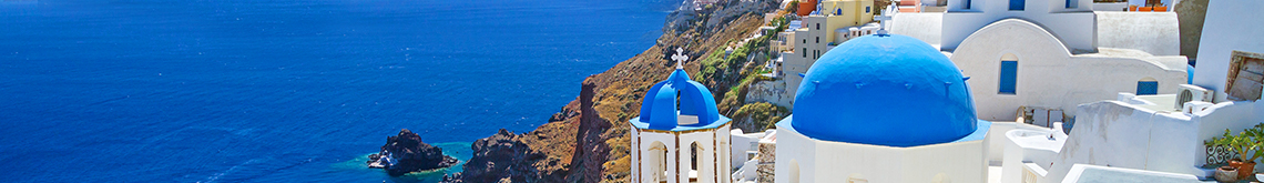 view of santorini in greece