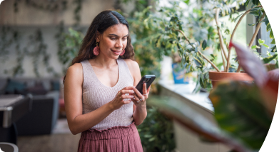 Woman using a mobile phone