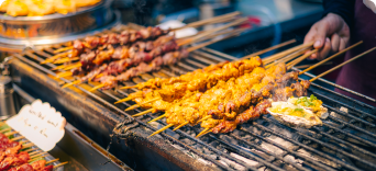 Street food skewers