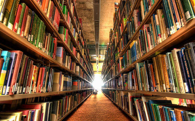 Photo from inside a library