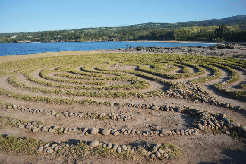 The labyrinth on the coastal trail 