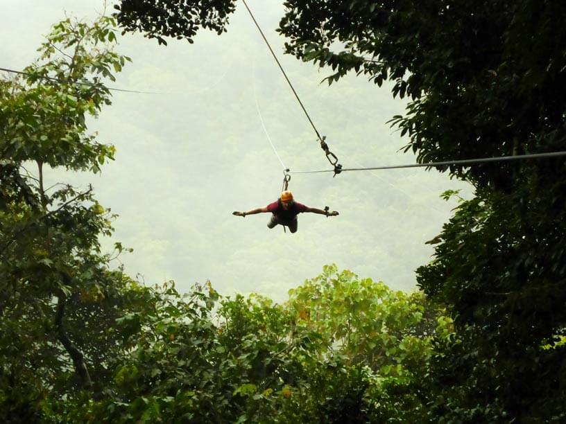 Costa Rica Ziplining superman