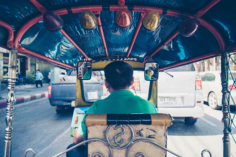 tuk tuk ride in thailand