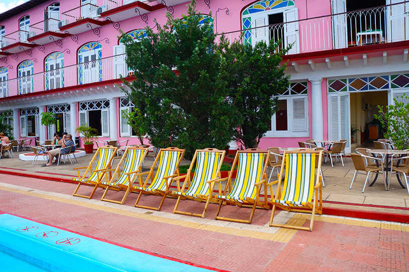 Photo of the deck at Hotel Los Jazmines in Cuba