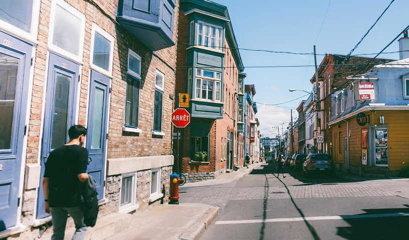 Photo of a street in Quebec City