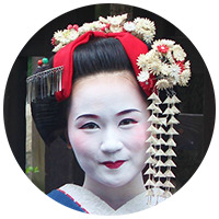 geisha in kyoto japan