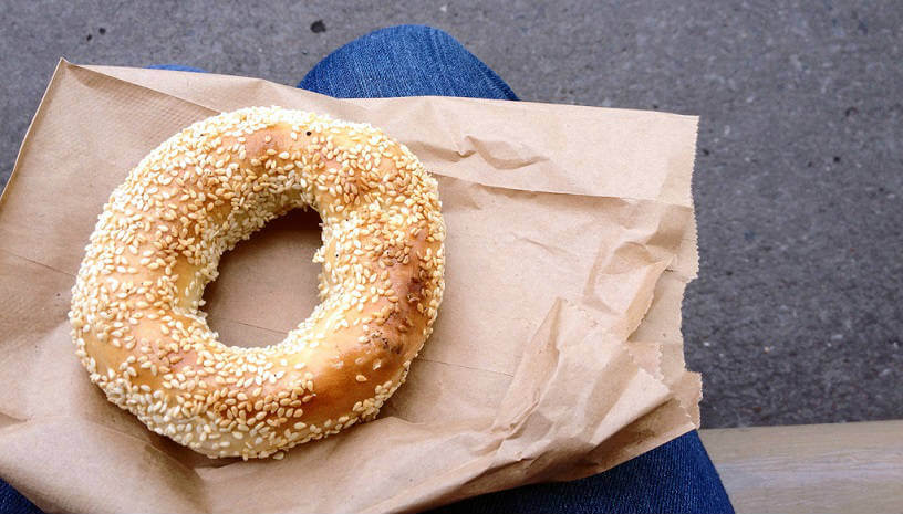 Photo of a bagel