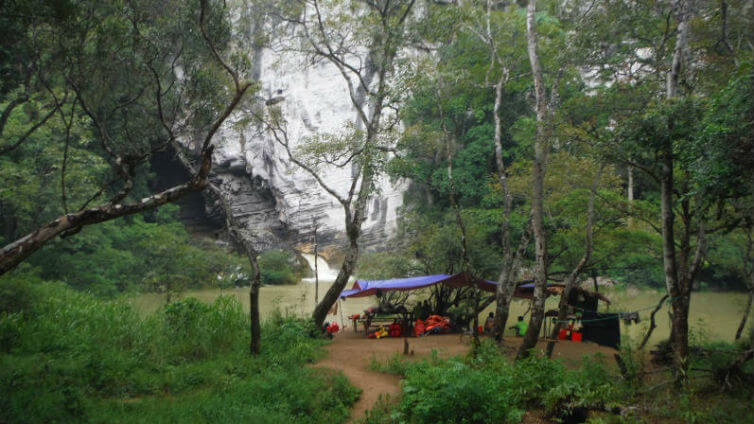 Samuel's camp site on his Vietnamese - Tu Lan Expedition
