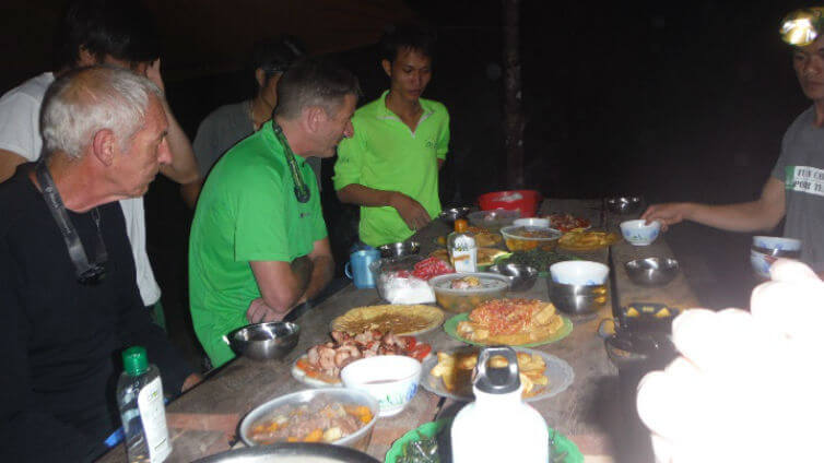 Vietnamese dinner on the La Tun Expedition