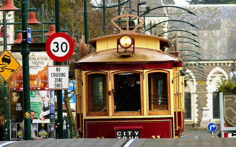 Tram in Christchurch, New Zealand