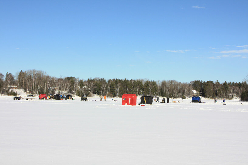 Ice fishing in Wisconsin
