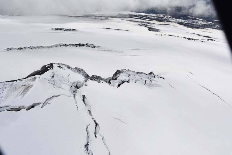 Iceland Volcano snow