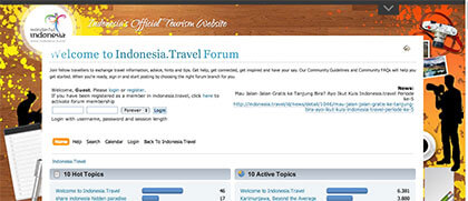 Screenshot of Indonesia Travel Forum