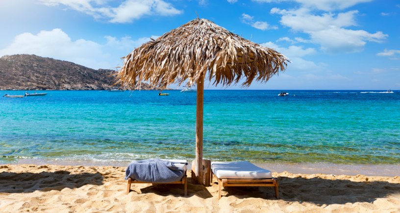 Ios Greece Beach Umbrella