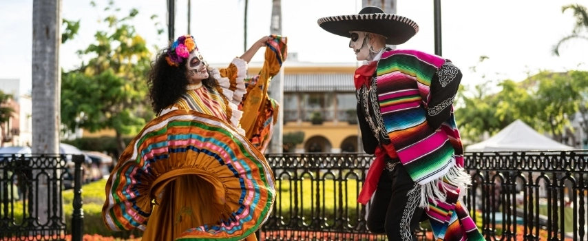 Dancers Celebrating Mexico's Day of the Dead