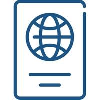 Navy Blue Passport Icon