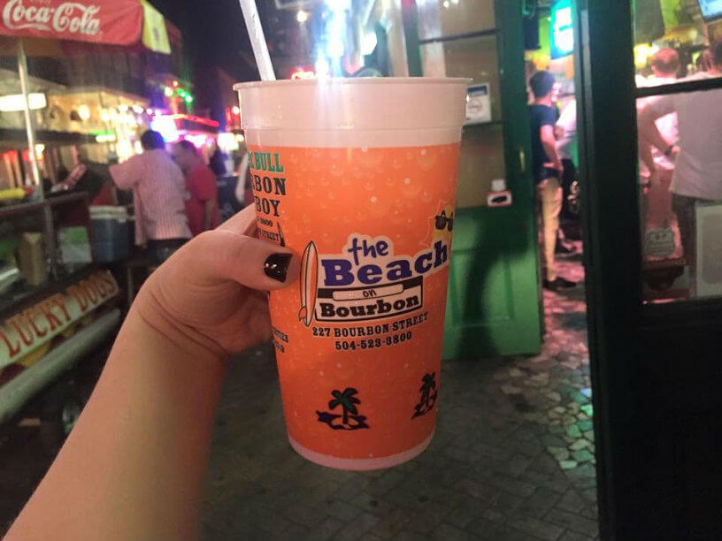 Photo of a drink from Bourbon Street, New Orleans