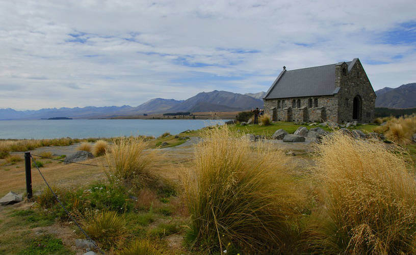 Church at Lake Tekapo , South Island, New Zealand