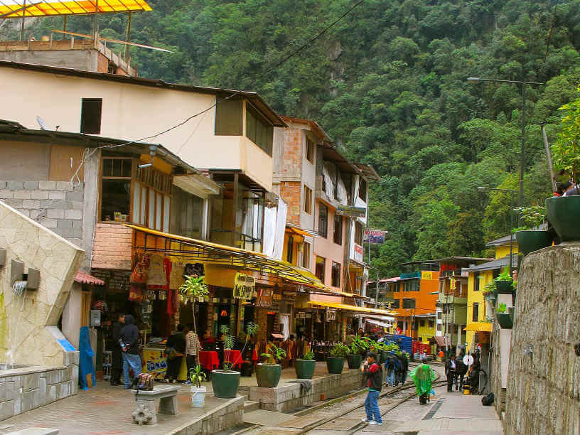 Photo of the streets in Aguas Calientes, Peru