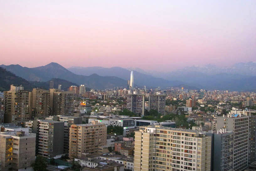 Skyline photo of Santiago in Chile
