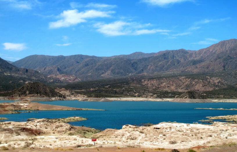 Aqua lakes in Mendoza