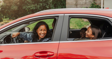 Family on a driving trip overseas. The main driver has an international driver's licence.