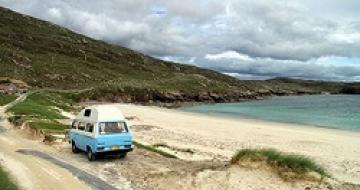 Thumbnail image of a campervan on the beach