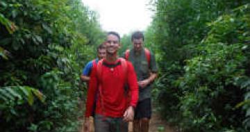 Thumbnail image of trekkers on the last leg of their Vietnamese jungle hike