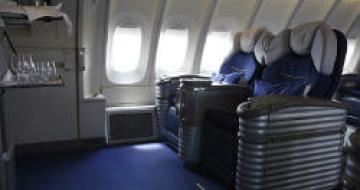 Thumbnail image of business class on a plane