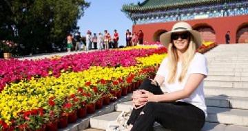 Thumbnail image of Phoebe at Temple of Heaven, Beijing China