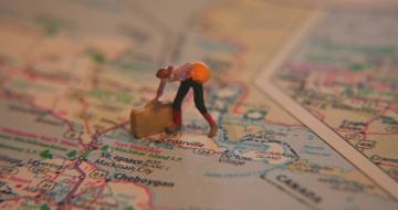 Photo of a world map