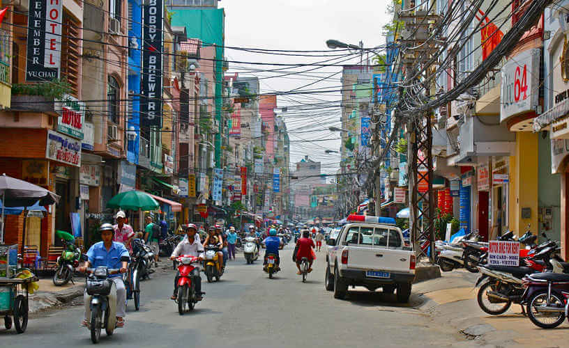 The streets of Saigon, Vietnam