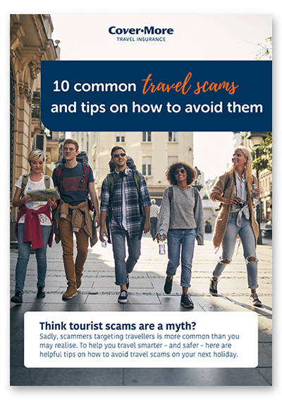 Travel scams PDF screenshot