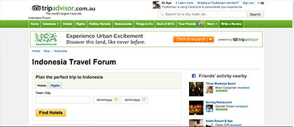 Screenshot of Tripadvisor Forum