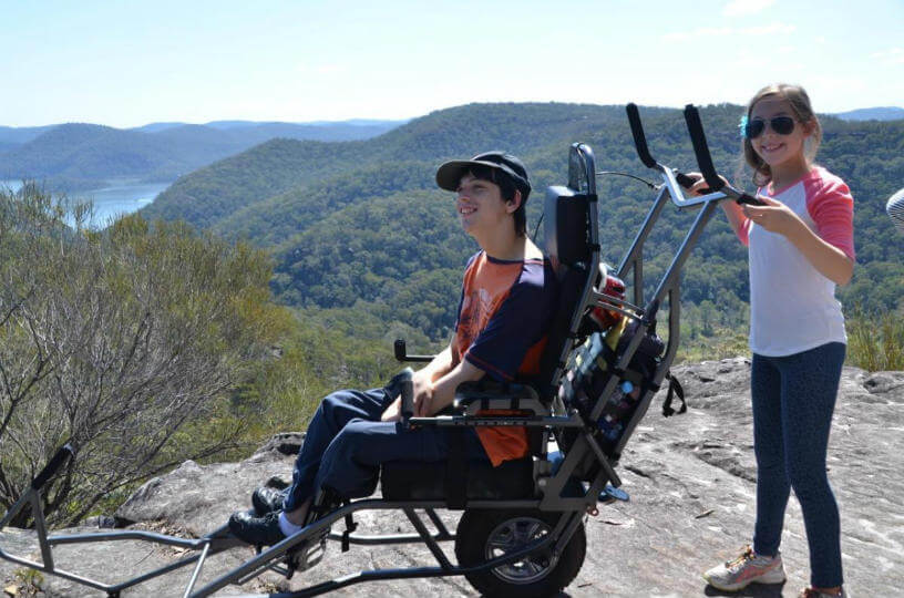 Young man in wheelchair