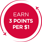 Earn 3 Velocity Points for every $1 you spend with Cover-More graphic