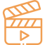 video clapperboard icon