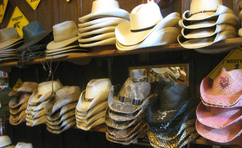 Photo of hats on a shelf