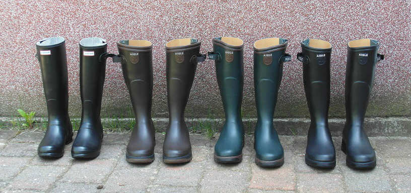 Photo of a row of gumboots